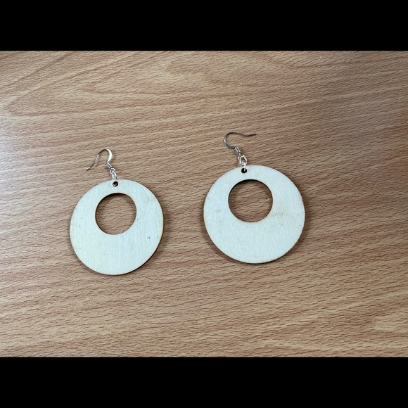 Wood Burned Earrings - Picture 7 of 7